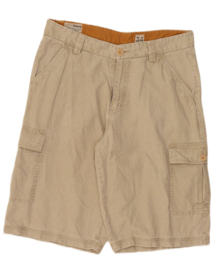 Timberland Herren Cargoshorts W34 Large Beige Baumwolle