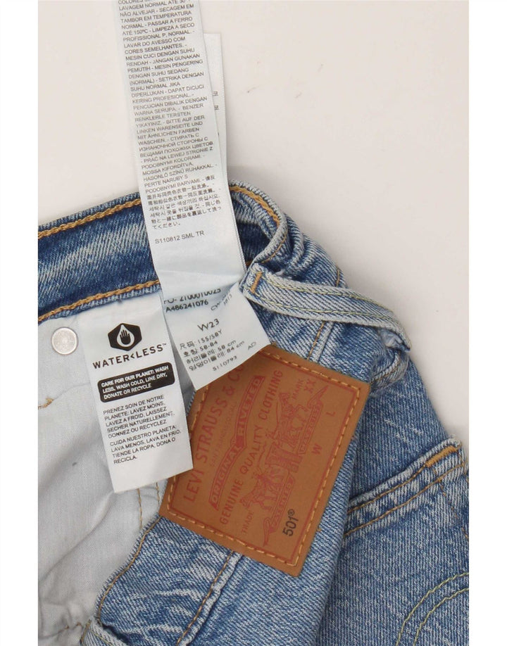 Levi's Damen 501 Distressed Denim Shorts W23 2XS Blaue Baumwolle