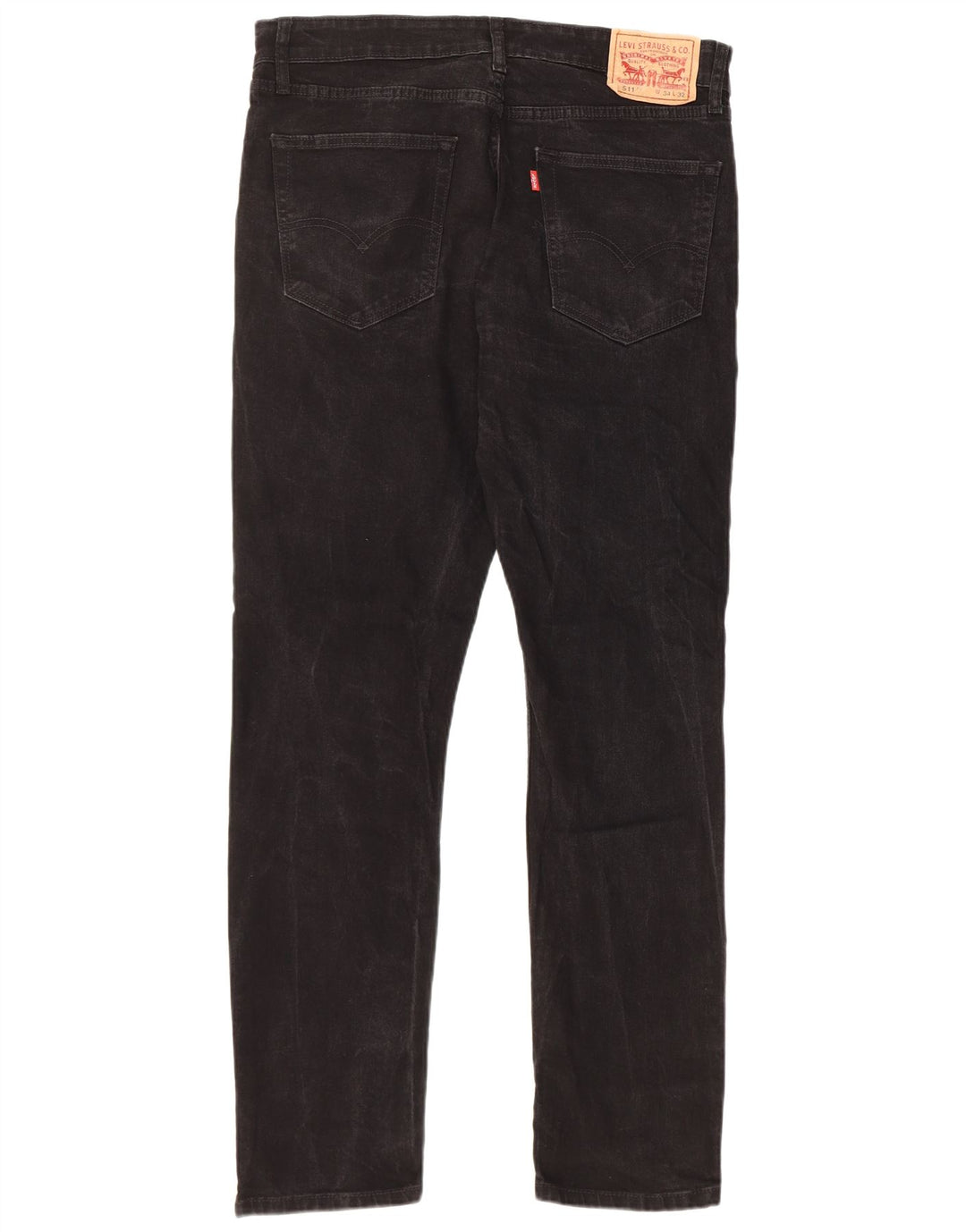 LEVI'S Herren 511 Slim Jeans W34 L32 Schwarze Baumwolle