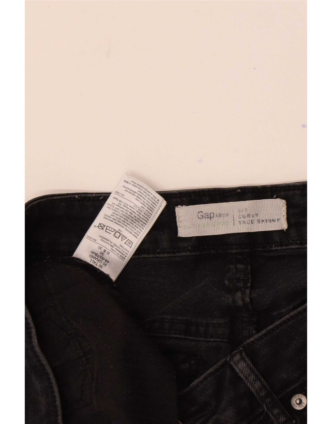 Gap Damen Skinny Jeans W30 L32 Schwarze Baumwolle