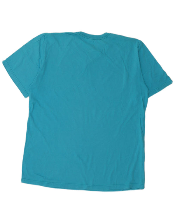 Nike Herren-T-Shirt mit normaler Passform, Grafik, XL, Blau, Baumwolle