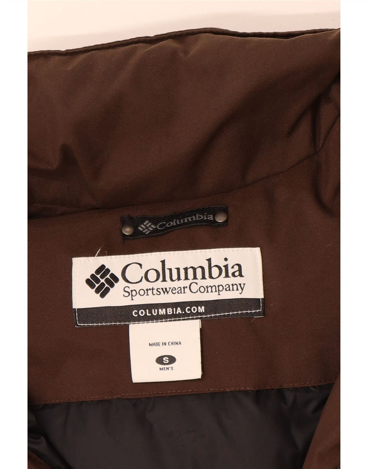 Columbia Herren gepolsterte Jacke UK 36 Small Brown Nylon
