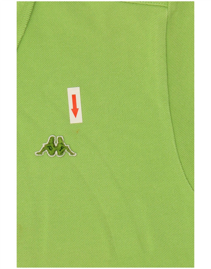 Kappa Herren-Poloshirt, klein, grüne Baumwolle