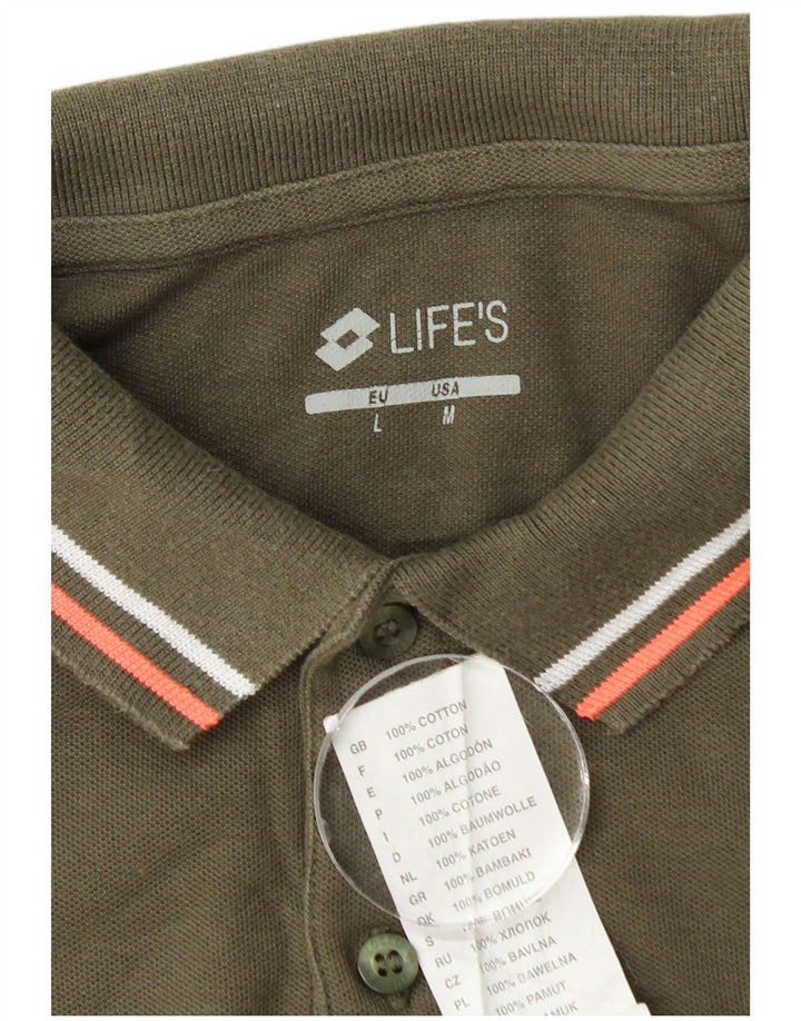 Lotto Herren Life's Poloshirt Medium Khaki Baumwolle