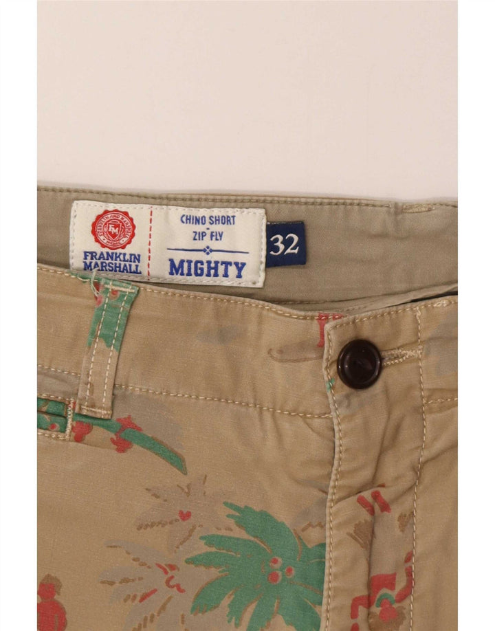 Franklin Marshall Herren Hawaiian Chino Shorts Medium W32 Khaki
