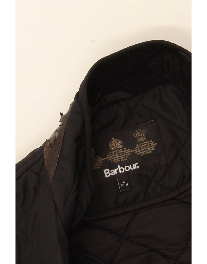 Barbour Steppjacke für Jungen, 10–11 Jahre, Größe L, Schwarz