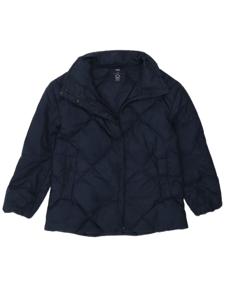 Marks & Spencer Damen Übergroße wattierte Jacke UK 10 Small Marineblau