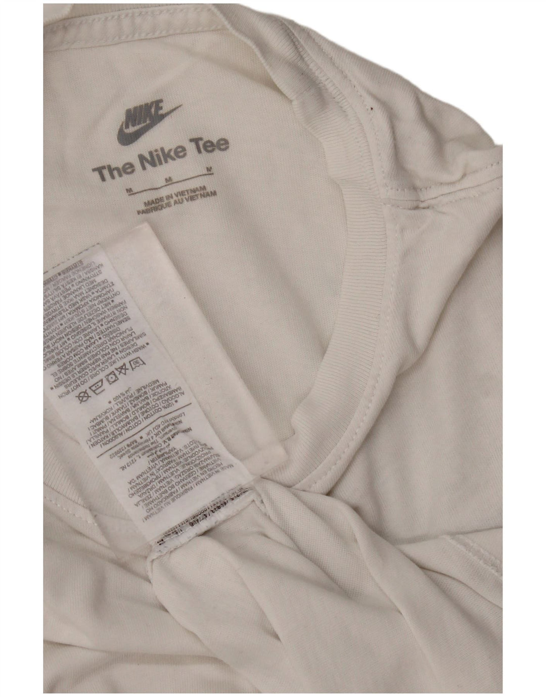 NIKE Mens T-Shirt Top Medium White Cotton