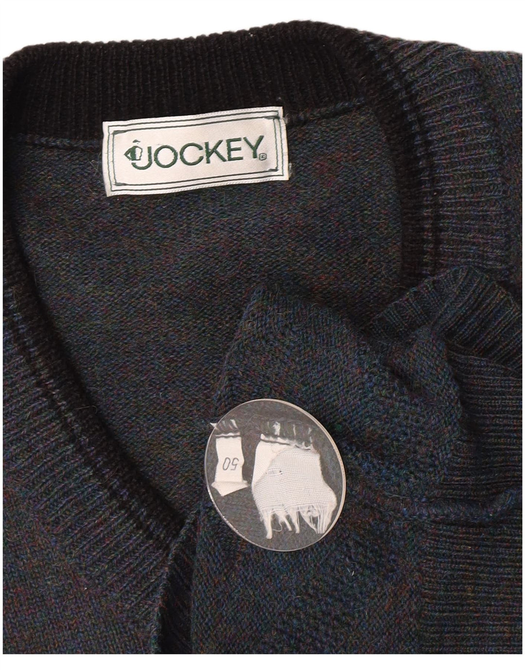 Jockey Herren-Pullover mit V-Ausschnitt IT 50 Mittelblau Geometrisch
