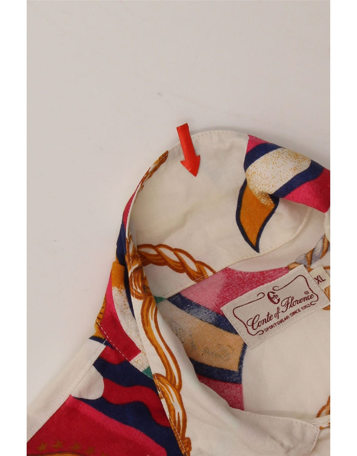Conte of Florence Damen-Hemd mit abstraktem Muster, UK 18, XL, mehrfarbig