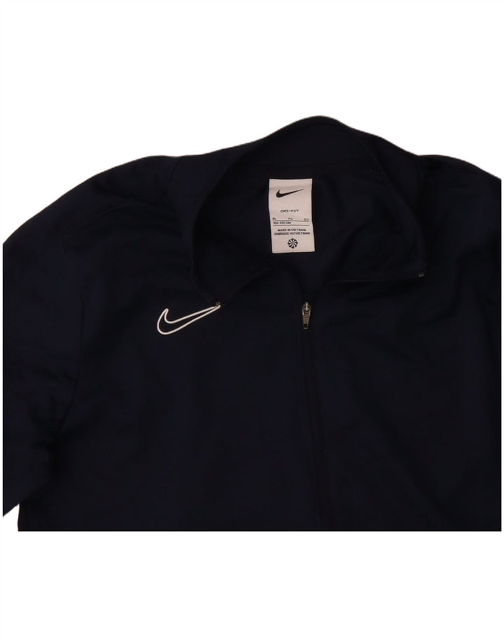 Nike Jungen-Trainingsanzug-Top-Jacke, 13–14 Jahre, XL, Marineblau, Polyester