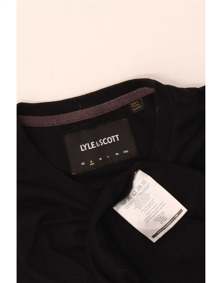 Lyle & Scott Herren T-Shirt Top Small Schwarz Polyester