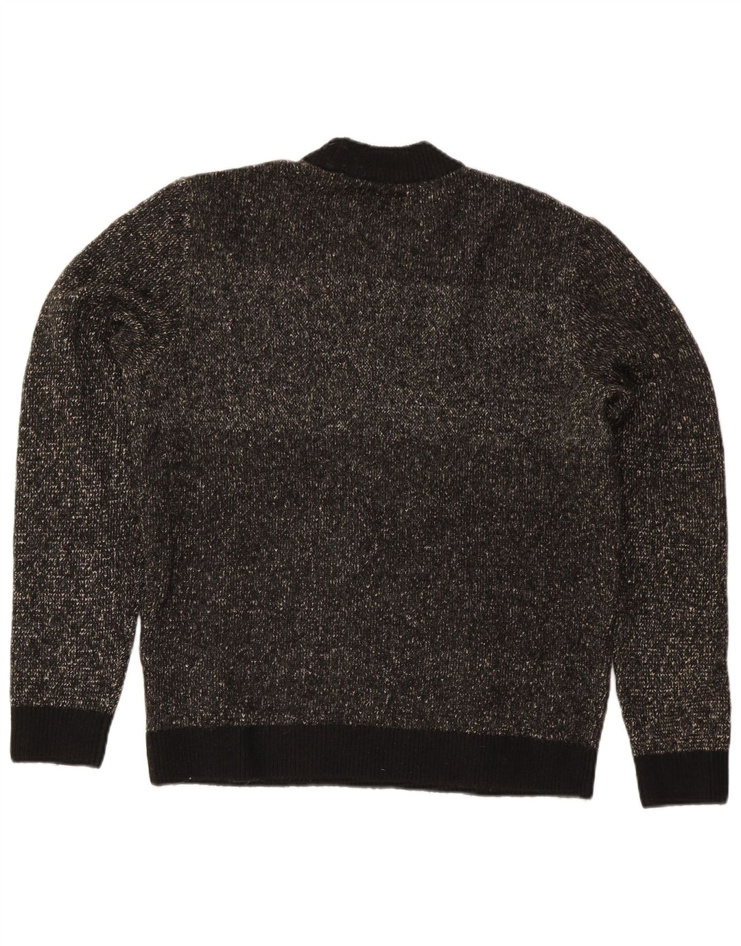 Jack & Jones Herren-Pullover mit Rundhalsausschnitt, XL, schwarz geflecktes Polyester