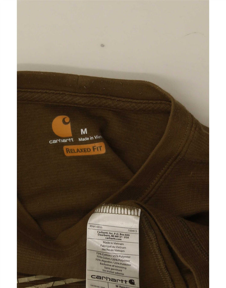 Carhartt Herren Relaxed Fit Graphic Top Langarm mittelgrüne Baumwolle