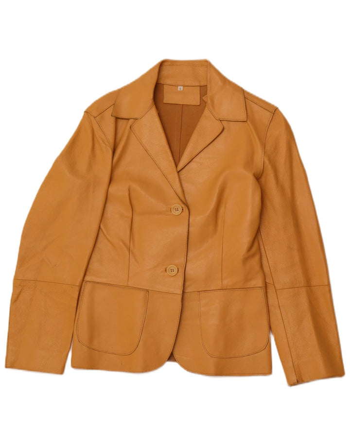 Vintage Damen 2-Knopf-Blazerjacke UK 10 Small Beige