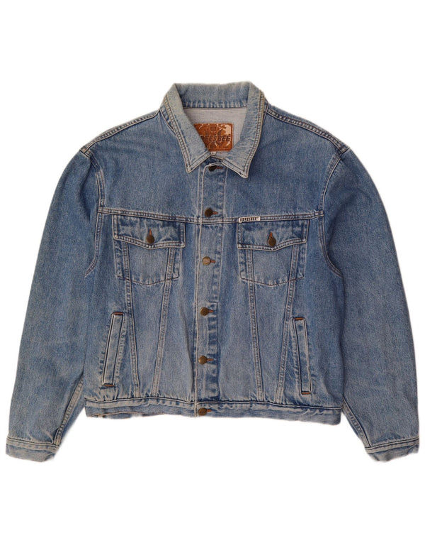Vintage Herren Jeansjacke UK 42 XL Blaue Baumwolle