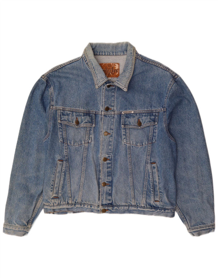 Vintage Herren Jeansjacke UK 42 XL Blaue Baumwolle