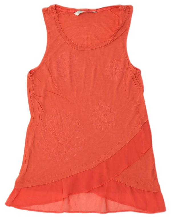 Desigual Damen ärmelloses Blusenoberteil UK 10 Small Pink Paisley