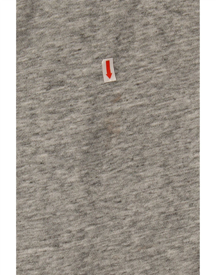 TOMMY HILFIGER Damen-Pullover mit übergroßem Reißverschluss und Kapuze, Gr. 10, klein, Grau