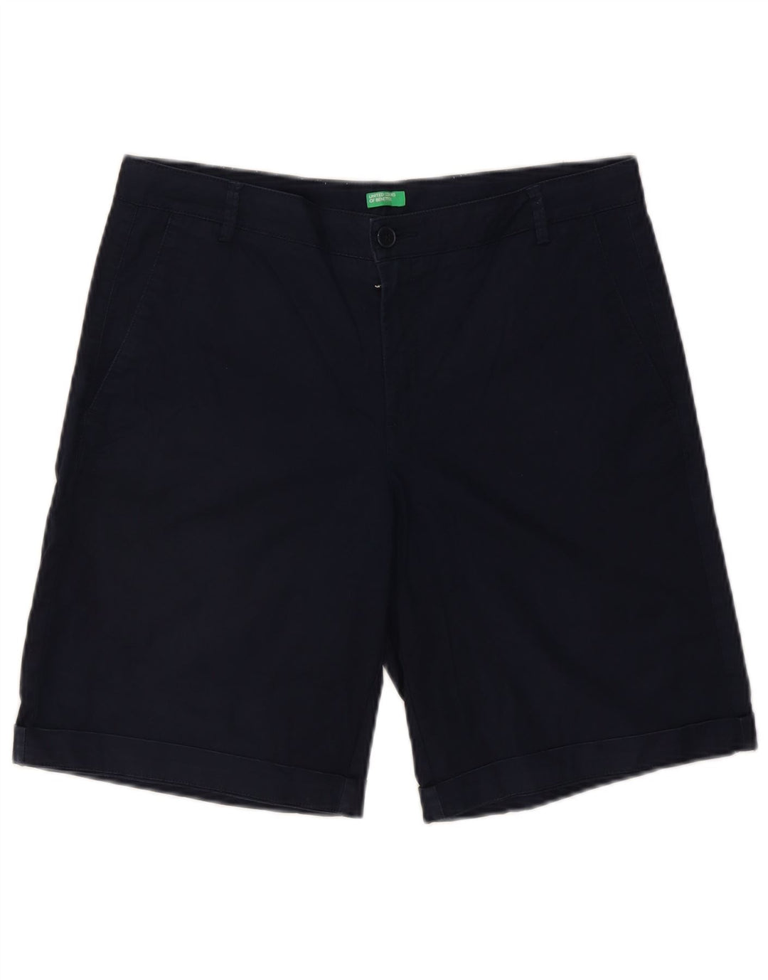 Benetton Herren Chinoshorts W34 Large Marineblau