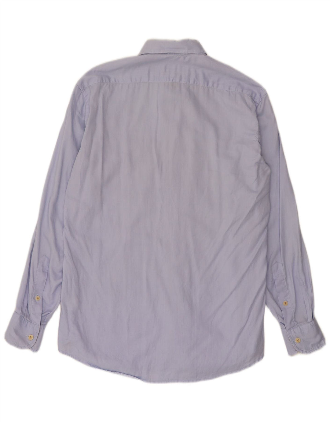 ALVIERO MARTINI Herrenhemd Größe 39 15 1/2 mittelblaue Baumwolle