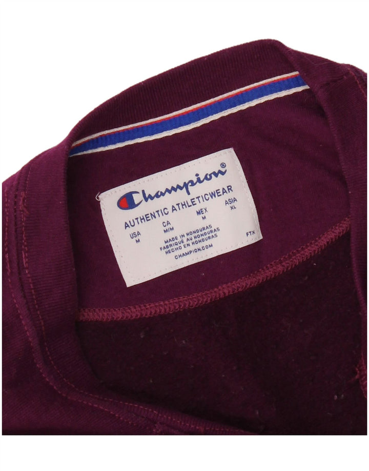 Champion Damen Grafik-Sweatshirt-Pullover UK 14 Medium Maroon