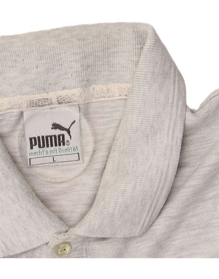 Puma Herren-Poloshirt, groß, grau gefleckt