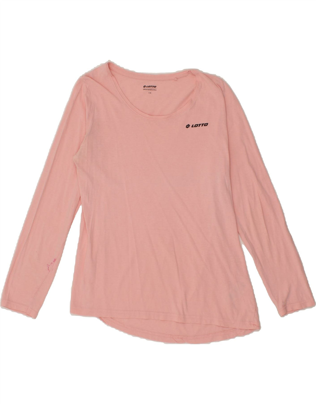 LOTTO Womens Top Long Sleeve UK 10 Small Pink Cotton Vintage Lotto and Second-Hand Lotto from Messina Hembry 