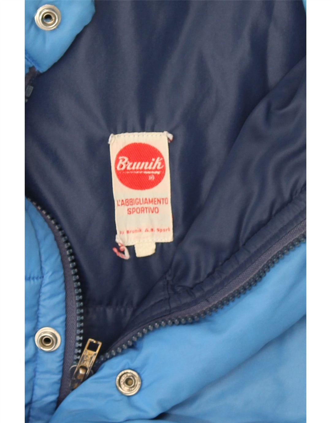 Brunik Herren Wattierte Jacke UK 40 Large Blue Colourblock
