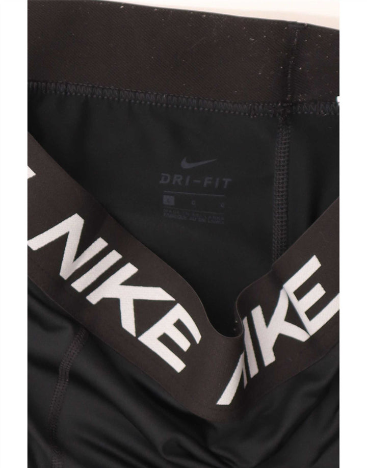 Nike Damen Graphic Leggings UK 14 Large Schwarz