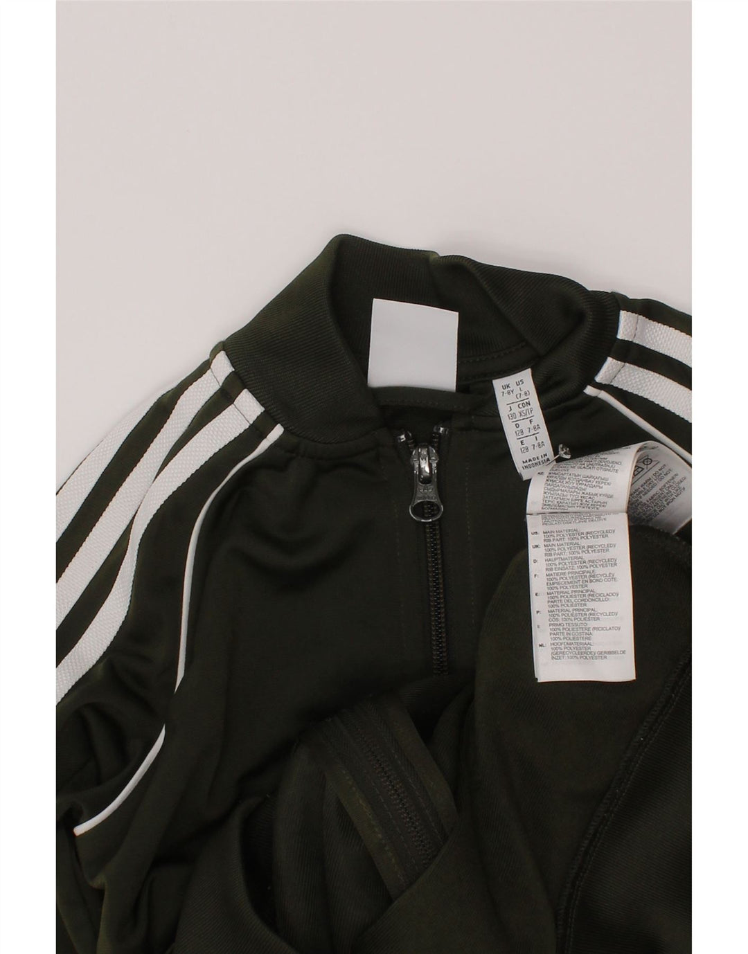 Adidas Jungen-Trainingsanzug-Top-Jacke, 7–8 Jahre, grünes Polyester