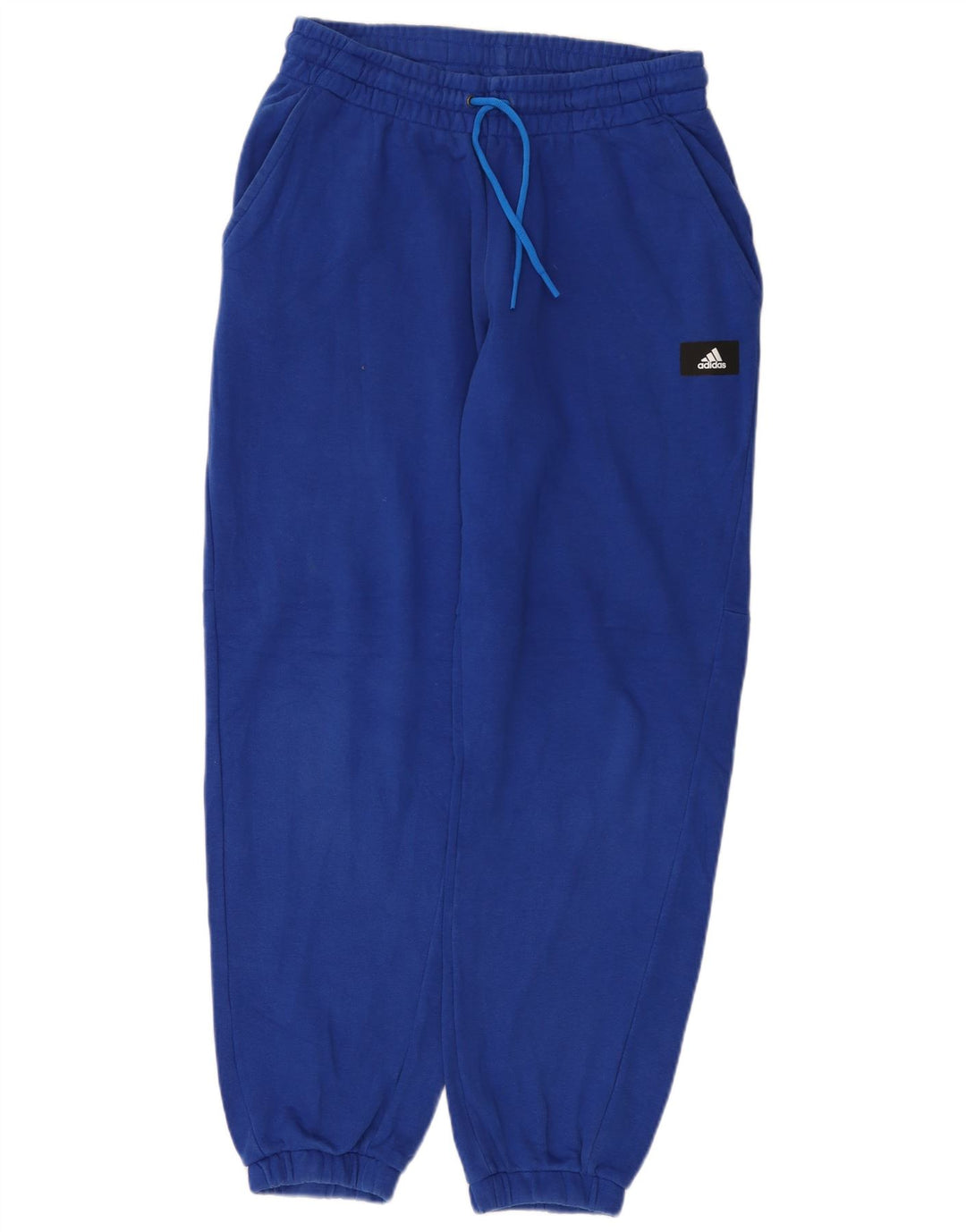 Adidas Herren-Trainingshose mit Grafik, mittelblaue Baumwolle