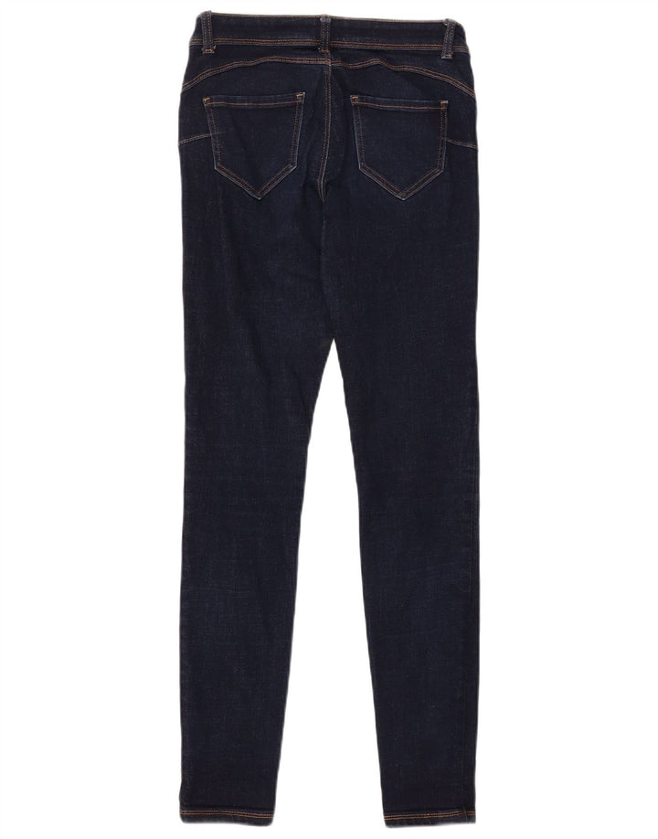 BENETTON Damen Skinny Jeans W28 L30 Marineblau Polyester