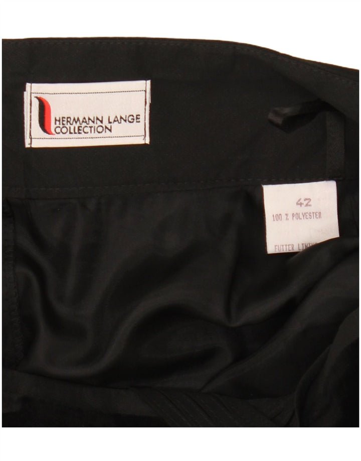 Hermann Lange Damen A-Linienrock IT 42 Medium W30 Schwarz Polyester
