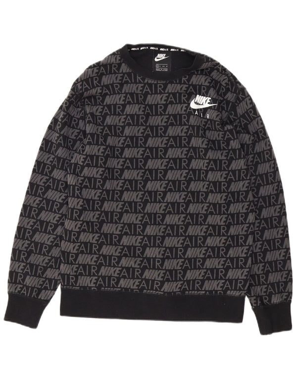 Nike Herren-Sweatshirt mit Grafik, XS, schwarze Baumwolle