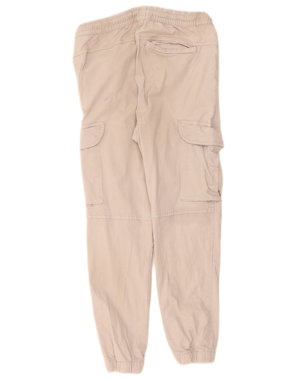 Zara Herren Crop Jogger Cargohose Medium W30 L26 Graue Baumwolle