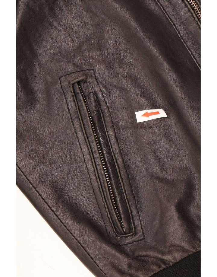 C.D.P. Herren Lederjacke IT 46 Small Schwarz