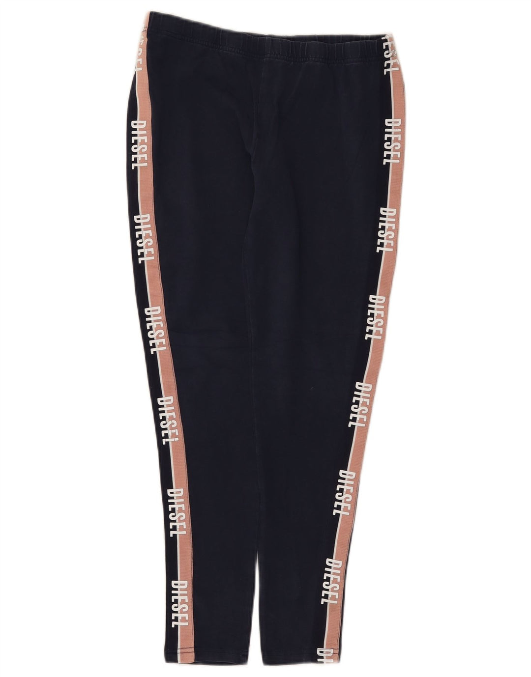 Diesel Womens Graphic Crop Leggings UK 12 Mittel Marineblau Farbblock