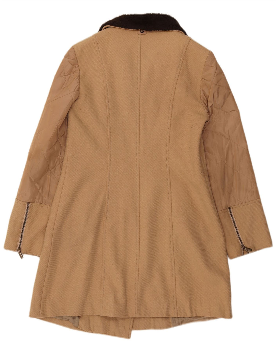 Penny Black Damenmantel UK 12 Mittelbeige Colourblock-Wolle