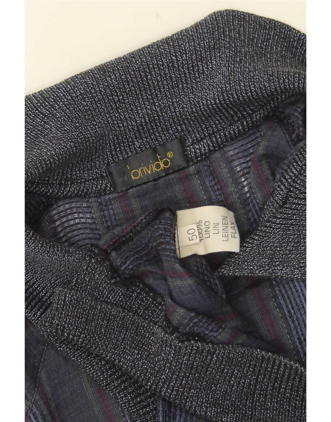 Vintage Herren Kurzarm Pullover Shirt IT 50 Mittel Marineblau gestreift