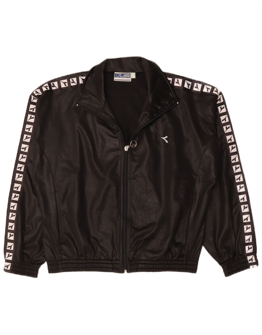 DIADORA Damen-Trainingsanzug, übergroß, mit Grafik, UK 10, Größe S, Schwarz