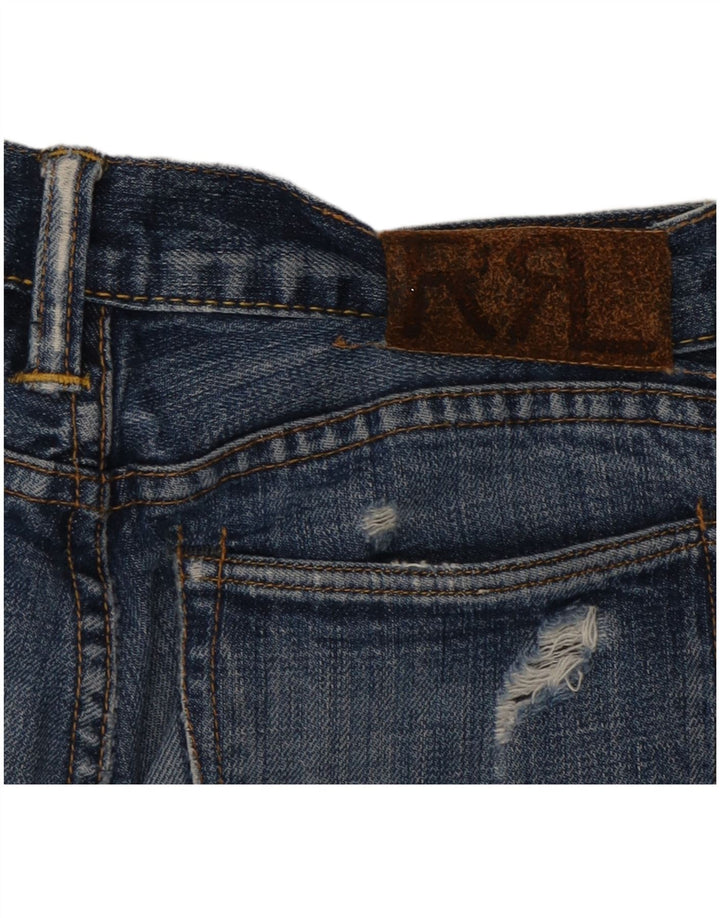 Ralph Lauren Damen Distressed Slim Jeans W27 L34 Blaue Baumwolle