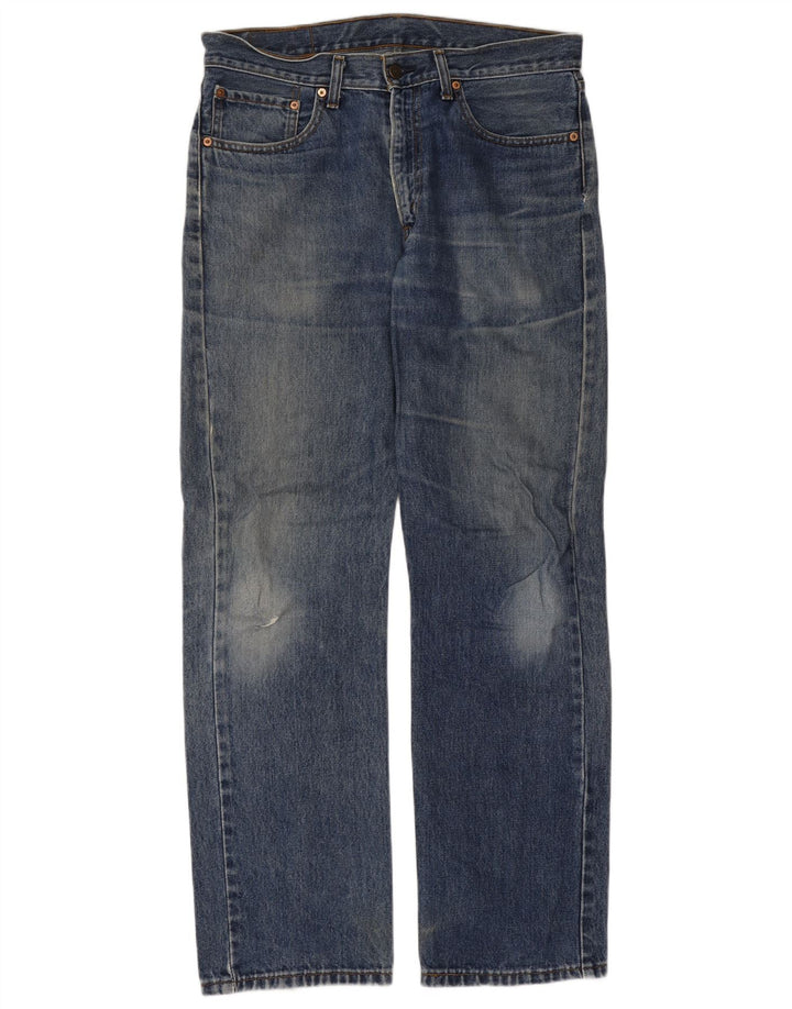 Levi's Herren 751 Straight Jeans W34 L32 Blaue Baumwolle