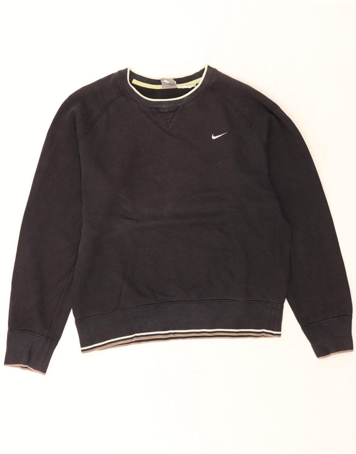 Nike Herren Sweatshirt Pullover UK 39/41 Medium Schwarz