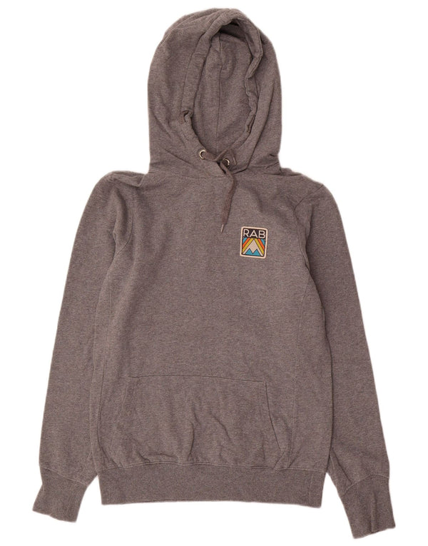 Rab Damen Kapuzenpullover UK 8 Small Graue Baumwolle