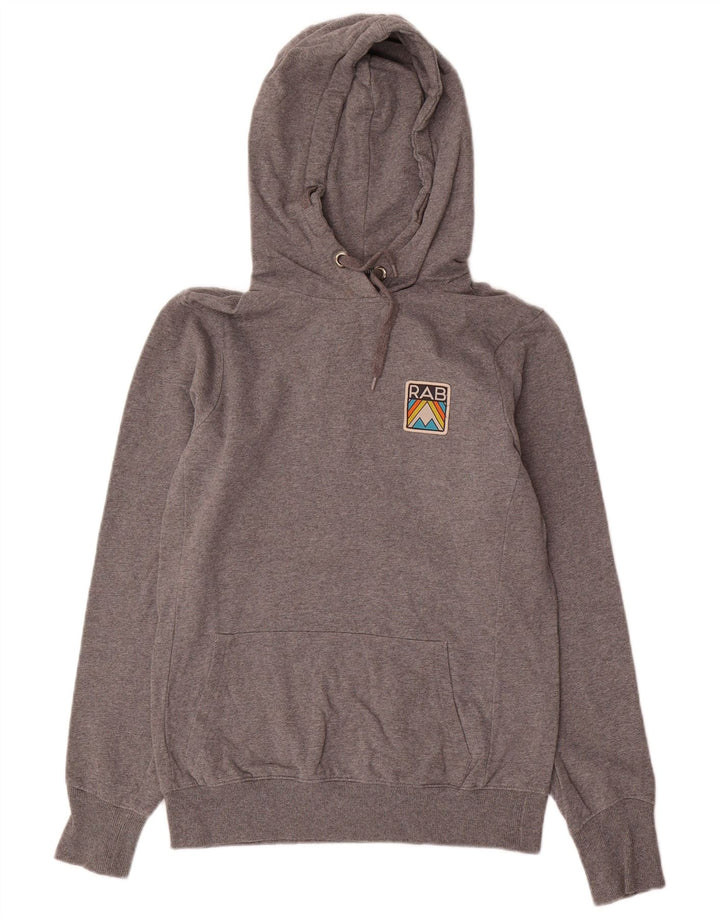 Rab Damen Kapuzenpullover UK 8 Small Graue Baumwolle