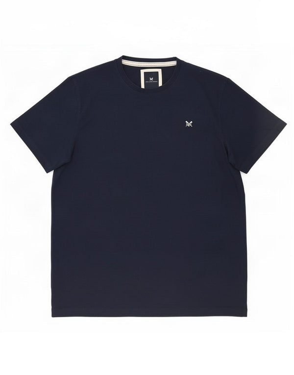 Crew Clothing Herren T-Shirt Top 2XL Marineblau Baumwolle