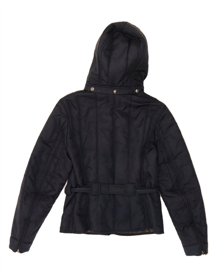 REFRIGIWEAR Womens Hooded Padded Jacket IT 46 Large Navy Blue Polyamide Vintage Refrigiwear and Second-Hand Refrigiwear from Messina Hembry 