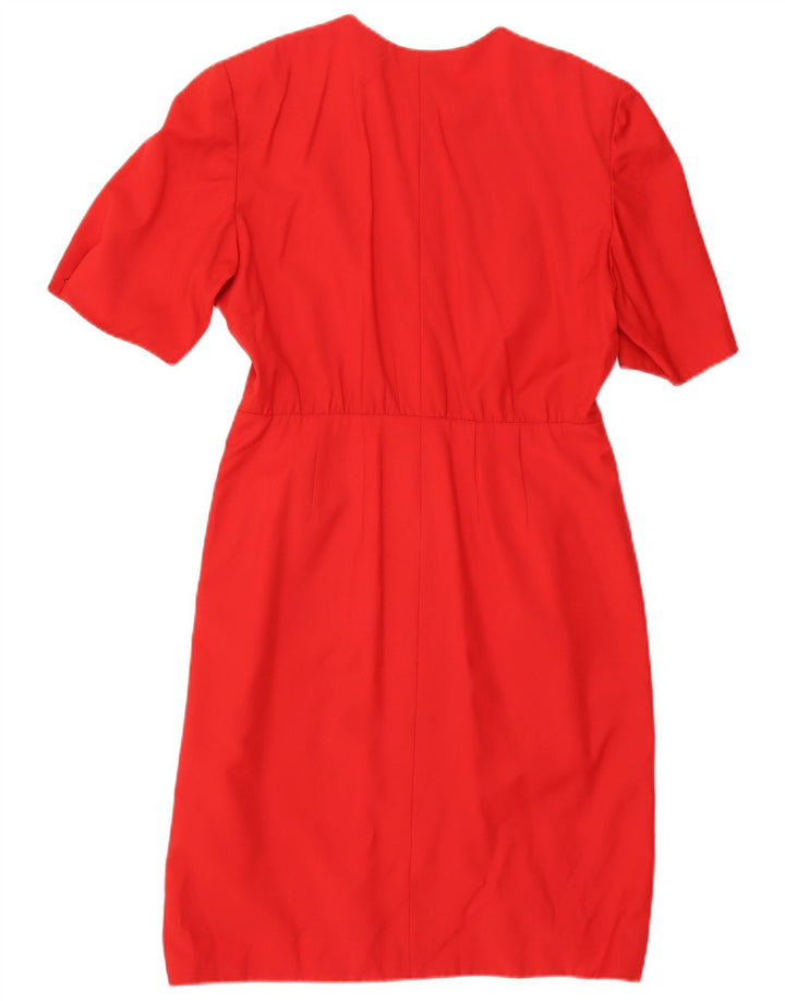 Vintage Damen Etuikleid UK 14 Medium Red