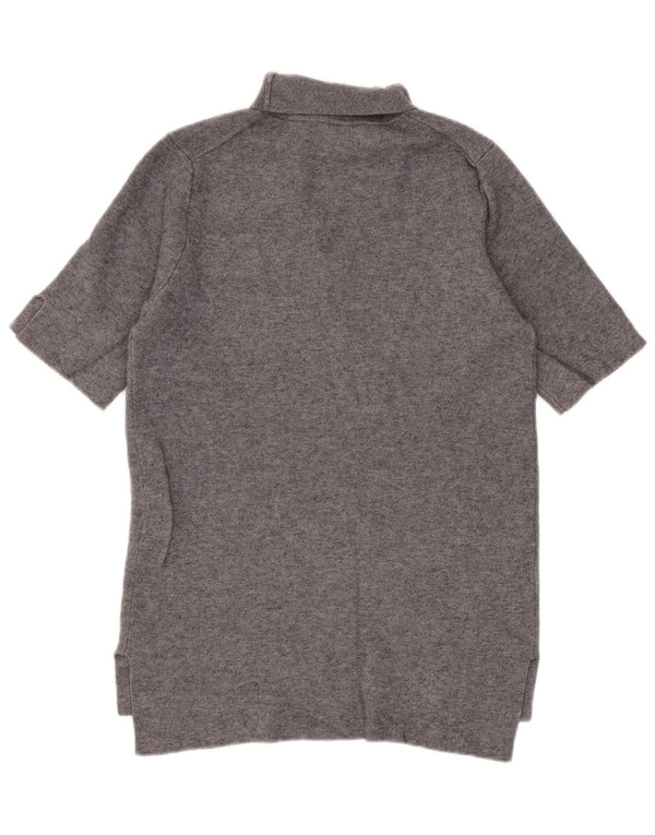 Zara Womens Short Sleeve Blouse Top UK 8 Small Grey